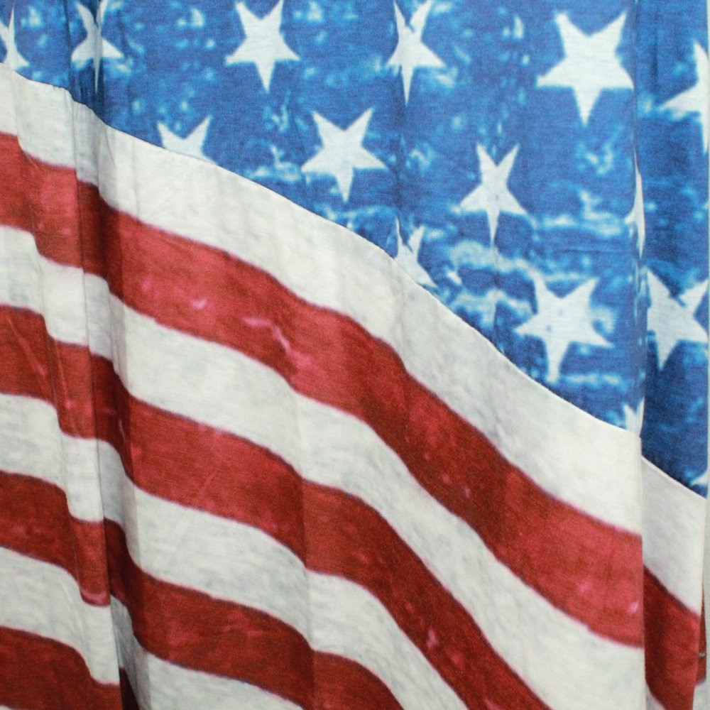 American Flag Lightweight Sleeveless Long Casual Everyday Dress Size L/XL - Picture 6 of 7